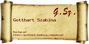 Gotthart Szabina névjegykártya