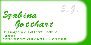 szabina gotthart business card